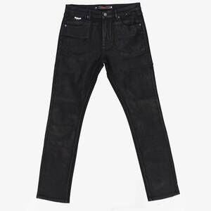 NEW ONLY ONE women's manhattan coated waxed look jean in black